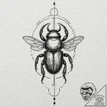 Scarab, tattoo drawing outline, aesthetically… – tattoo sketch (№1751182404_0, 29.06.2025 07:33) — tattoovalue.net