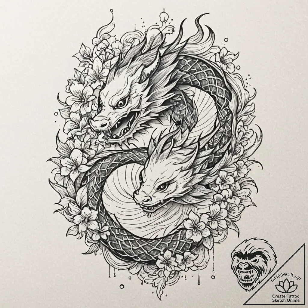 A trash polka design of the "would you like t... - tattoo sketch (№1751182696_0, 29.06.2025 07:38) — tattoovalue.net
