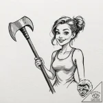 A neo-traditional portrait of pearl from the… – tattoo sketch (№1751182926_0, 29.06.2025 07:42) — tattoovalue.net