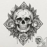 A neo-traditional tattoo of a kahuna burger b… – tattoo sketch (№1751184194_0, 29.06.2025 08:03) — tattoovalue.net
