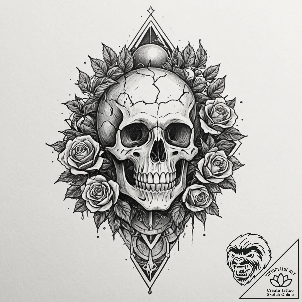 A demogorgon from stranger things, tattoo fla... - tattoo sketch (№1751185298_0, 29.06.2025 08:21) — tattoovalue.net