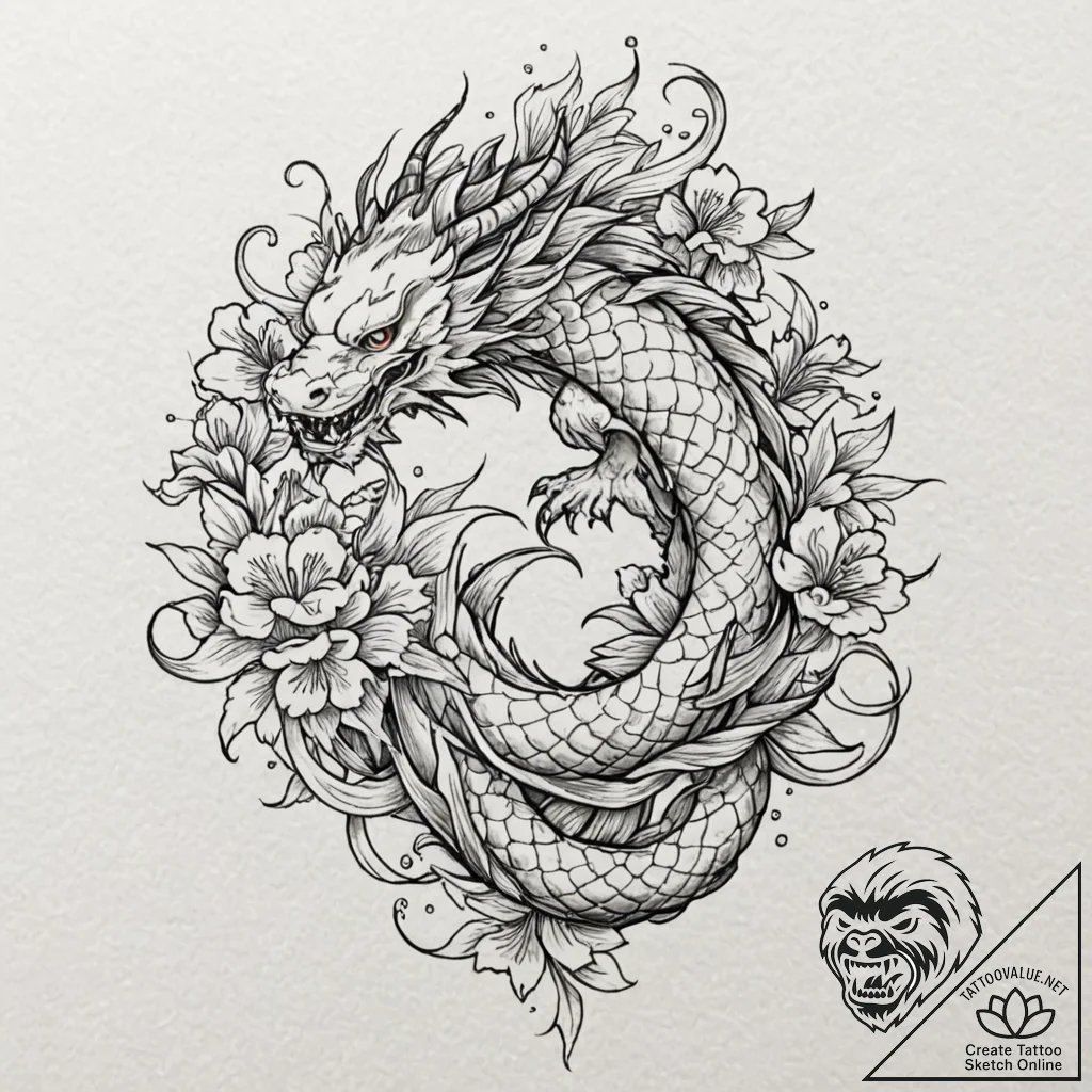 Hemp, tattoo sketch design, irezumi japanese... - tattoo sketch (№1751185907_0, 29.06.2025 08:31) — tattoovalue.net