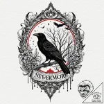 A chicano lettering tattoo of “nevermore”,, i… – tattoo sketch (№1751188158_0, 29.06.2025 09:09) — tattoovalue.net
