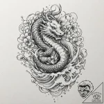 Fractal pattern, artistic tattoo sketch, roug… – tattoo sketch (№1751188487_0, 29.06.2025 09:14) — tattoovalue.net