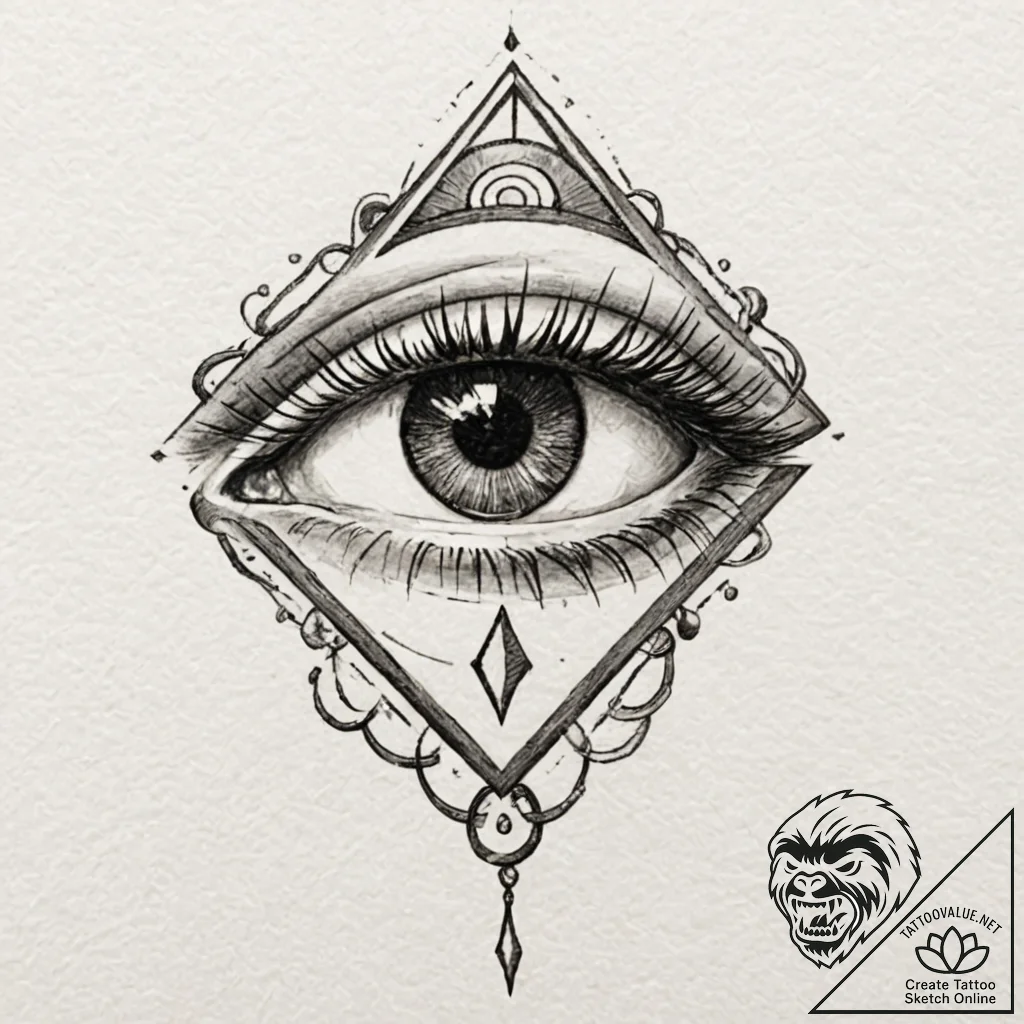 Eye of ra, ink illustration for tattoo, studi... - tattoo sketch (№1751188590_0, 29.06.2025 09:16) — tattoovalue.net