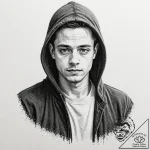 A neo-traditional portrait of the main charac… – tattoo sketch (№1751188695_0, 29.06.2025 09:18) — tattoovalue.net