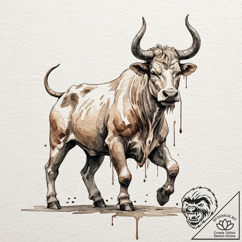 A sketch of a minotaur in a labyrinth., tatto... - tattoo sketch (№1751189334_0, 29.06.2025 09:28) — tattoovalue.net