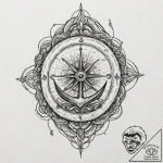 A spinning top, tattoo line art, old school t… – tattoo sketch (№1751189946_0, 29.06.2025 09:39) — tattoovalue.net