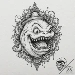 A sketch of slimer the ghost,, ink illustrati… – tattoo sketch (№1751190063_0, 29.06.2025 09:41) — tattoovalue.net
