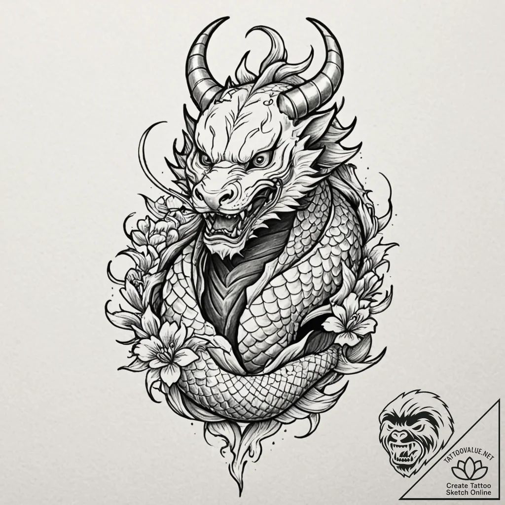 A sketch of loki, with his horned helmet and... - tattoo sketch (№1751190185_0, 29.06.2025 09:43) — tattoovalue.net