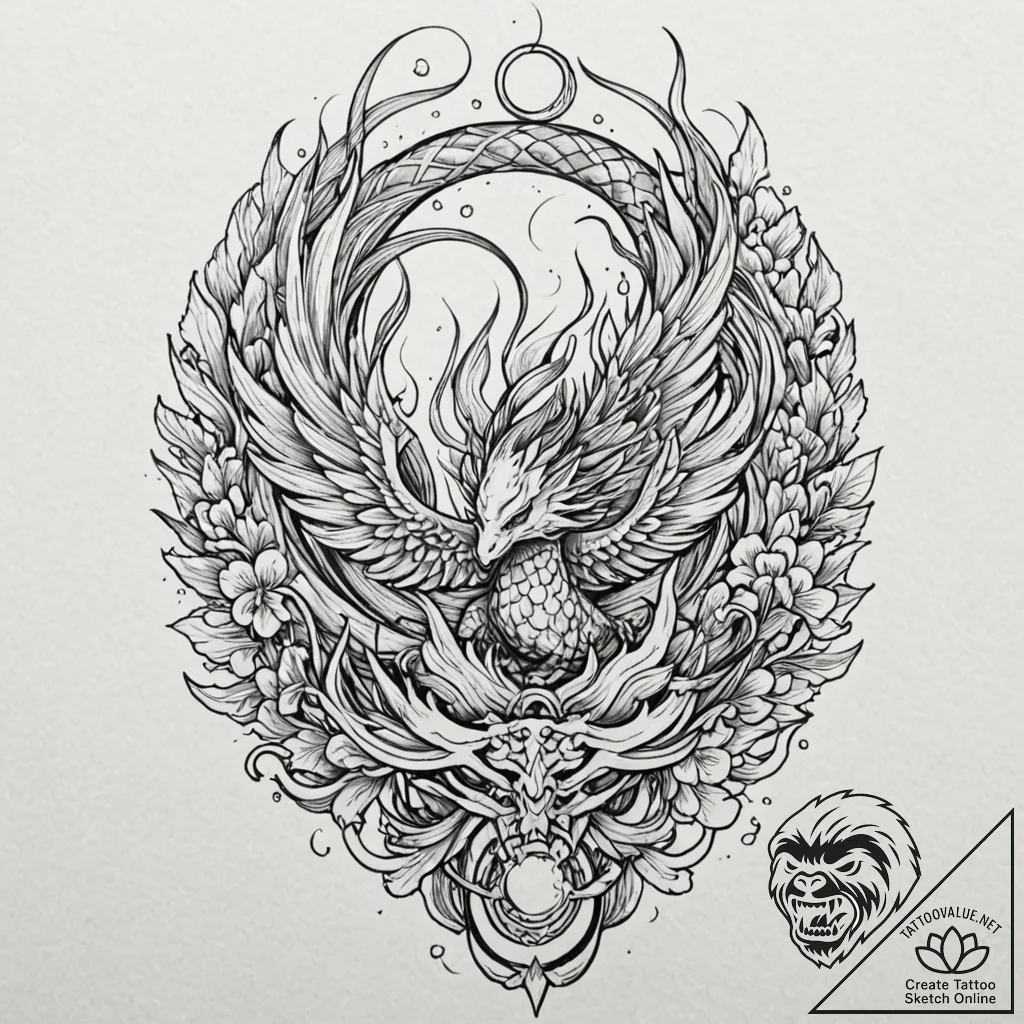 A graphic novel portrait of jean grey as the... - tattoo sketch (№1751190714_0, 29.06.2025 09:51) — tattoovalue.net