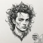 A trash polka portrait of vecna, with his gro… – tattoo sketch (№1751191021_0, 29.06.2025 09:57) — tattoovalue.net