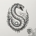 Neo-traditional tattoo design of a sandworm (… – tattoo sketch (№1751192414_0, 29.06.2025 10:20) — tattoovalue.net