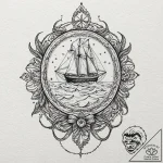 Bow, ink illustration for tattoo, clear image… – tattoo sketch (№1751193910_0, 29.06.2025 10:45) — tattoovalue.net