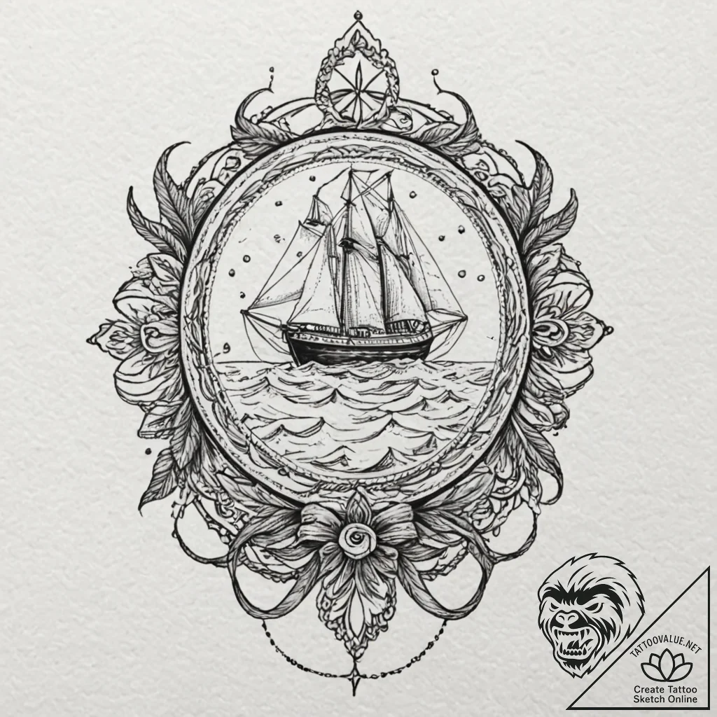 Bow, ink illustration for tattoo, clear image... - tattoo sketch (№1751193910_0, 29.06.2025 10:45) — tattoovalue.net