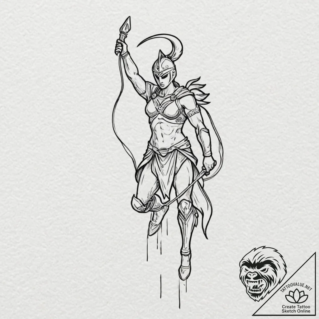 Spartan, ink illustration for tattoo, moderat... - tattoo sketch (№1751194028_0, 29.06.2025 10:47) — tattoovalue.net