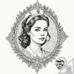 A sketch of nurse ratched from one flew over… – tattoo sketch (№1751194361_0, 29.06.2025 10:52) — tattoovalue.net