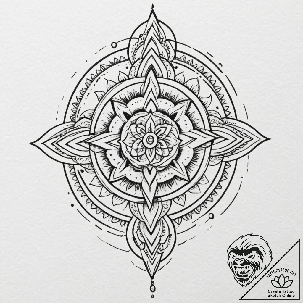 A sword piercing a cloud, concept art for tat... - tattoo sketch (№1751194798_0, 29.06.2025 10:59) — tattoovalue.net