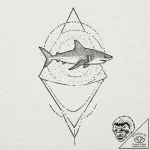 Shark, tattoo drawing outline, dotwork tattoo… – tattoo sketch (№1751196498_0, 29.06.2025 11:28) — tattoovalue.net