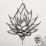 Aloe, ink illustration for tattoo, clear imag… – tattoo sketch (№1751198064_0, 29.06.2025 11:54) — tattoovalue.net
