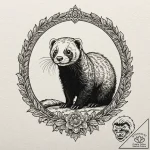 Ferret, tattoo sketch design, sepia tone sket… – tattoo sketch (№1751198639_0, 29.06.2025 12:03) — tattoovalue.net