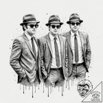 A sketch of the main characters from the blue… – tattoo sketch (№1751198975_0, 29.06.2025 12:09) — tattoovalue.net