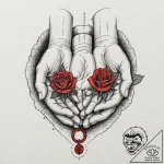 A dotwork tattoo of the red pill and the blue… – tattoo sketch (№1751199489_0, 29.06.2025 12:18) — tattoovalue.net