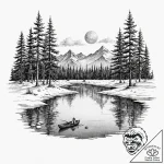 A watercolor sketch of joel and clementine ly… – tattoo sketch (№1751200118_0, 29.06.2025 12:28) — tattoovalue.net