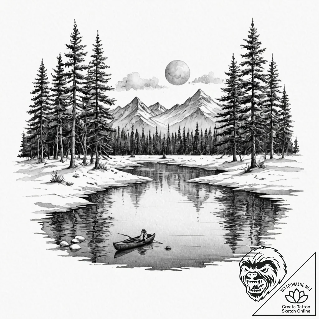 A watercolor sketch of joel and clementine ly... - tattoo sketch (№1751200118_0, 29.06.2025 12:28) — tattoovalue.net