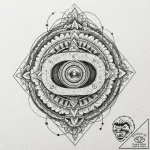 A retro cassette tape unspooling, ink illustr… – tattoo sketch (№1751200345_0, 29.06.2025 12:32) — tattoovalue.net