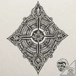 A linework tattoo of the jujutsu high school… – tattoo sketch (№1751200570_0, 29.06.2025 12:36) — tattoovalue.net