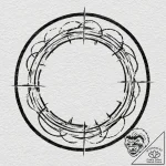 A sketch of the “time is a flat circle” symbo… – tattoo sketch (№1751200874_0, 29.06.2025 12:41) — tattoovalue.net