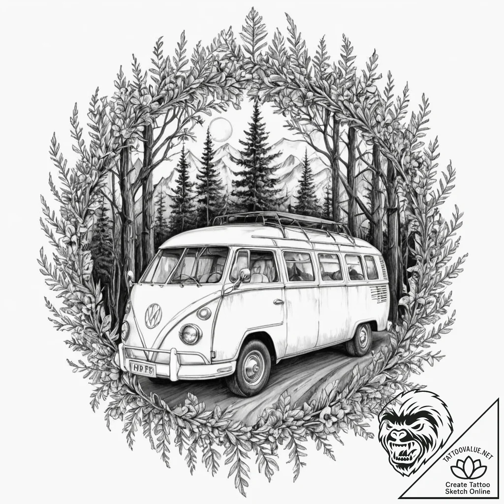 A sketch of the main character from into the... - tattoo sketch (№1751201307_0, 29.06.2025 12:48) — tattoovalue.net
