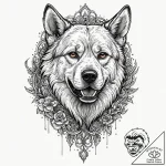 A neo-traditional tattoo of cujo the dog, rab… – tattoo sketch (№1751202060_0, 29.06.2025 13:01) — tattoovalue.net
