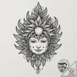 Mandrake root, tattoo line art, on textured a… – tattoo sketch (№1751202711_0, 29.06.2025 13:11) — tattoovalue.net