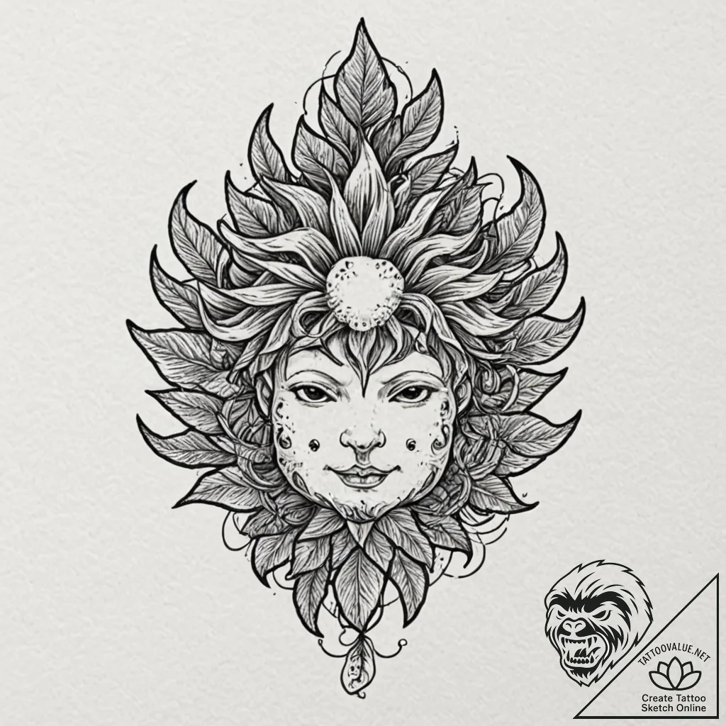 Mandrake root, tattoo line art, on textured a... - tattoo sketch (№1751202711_0, 29.06.2025 13:11) — tattoovalue.net