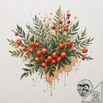 Rowan, tattoo sketch design, muted color pale… – tattoo sketch (№1751202933_0, 29.06.2025 13:15) — tattoovalue.net