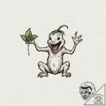 A watercolor sketch of a mandrake screaming.,… – tattoo sketch (№1751203041_0, 29.06.2025 13:17) — tattoovalue.net