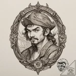 A neo-traditional tattoo of peter pan fightin… – tattoo sketch (№1751204310_0, 29.06.2025 13:38) — tattoovalue.net