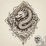 Metatron’s cube, tattoo line art, irezumi jap… – tattoo sketch (№1751204417_0, 29.06.2025 13:40) — tattoovalue.net