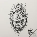 Vault boy (from fallout), artistic tattoo ske… – tattoo sketch (№1751204643_0, 29.06.2025 13:44) — tattoovalue.net
