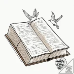 A book with pages turning into birds, concept… – tattoo sketch (№1751204850_0, 29.06.2025 13:47) — tattoovalue.net