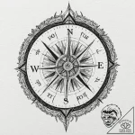 A norse compass (vegvisir), tattoo sketch des… – tattoo sketch (№1751204964_0, 29.06.2025 13:49) — tattoovalue.net