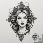 Themis, tattoo sketch design, studio lighting… – tattoo sketch (№1751205294_0, 29.06.2025 13:54) — tattoovalue.net
