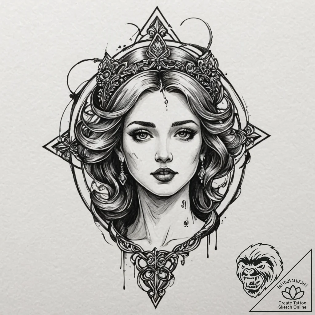 Themis, tattoo sketch design, studio lighting... - tattoo sketch (№1751205294_0, 29.06.2025 13:54) — tattoovalue.net