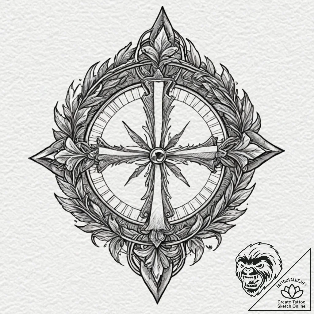 A neo-traditional tattoo of the fraser clan c... - tattoo sketch (№1751205621_0, 29.06.2025 14:00) — tattoovalue.net