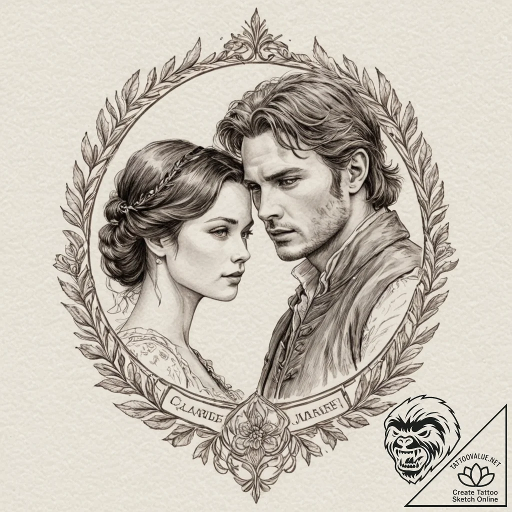 A watercolor sketch of the main characters fr... - tattoo sketch (№1751205857_0, 29.06.2025 14:04) — tattoovalue.net