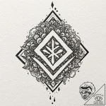 Rune stone, tattoo flash sheet design, dotwor… – tattoo sketch (№1751206199_0, 29.06.2025 14:09) — tattoovalue.net