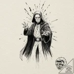 42. trash polka style portrait of emperor pal… – tattoo sketch (№1751206884_0, 29.06.2025 14:21) — tattoovalue.net