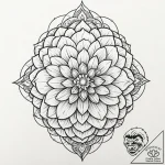 Magnolia, concept art for tattoo, moderately… – tattoo sketch (№1751206992_0, 29.06.2025 14:23) — tattoovalue.net